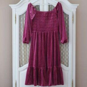 LC Lauren Conrad Peony Velvet Midi Dress